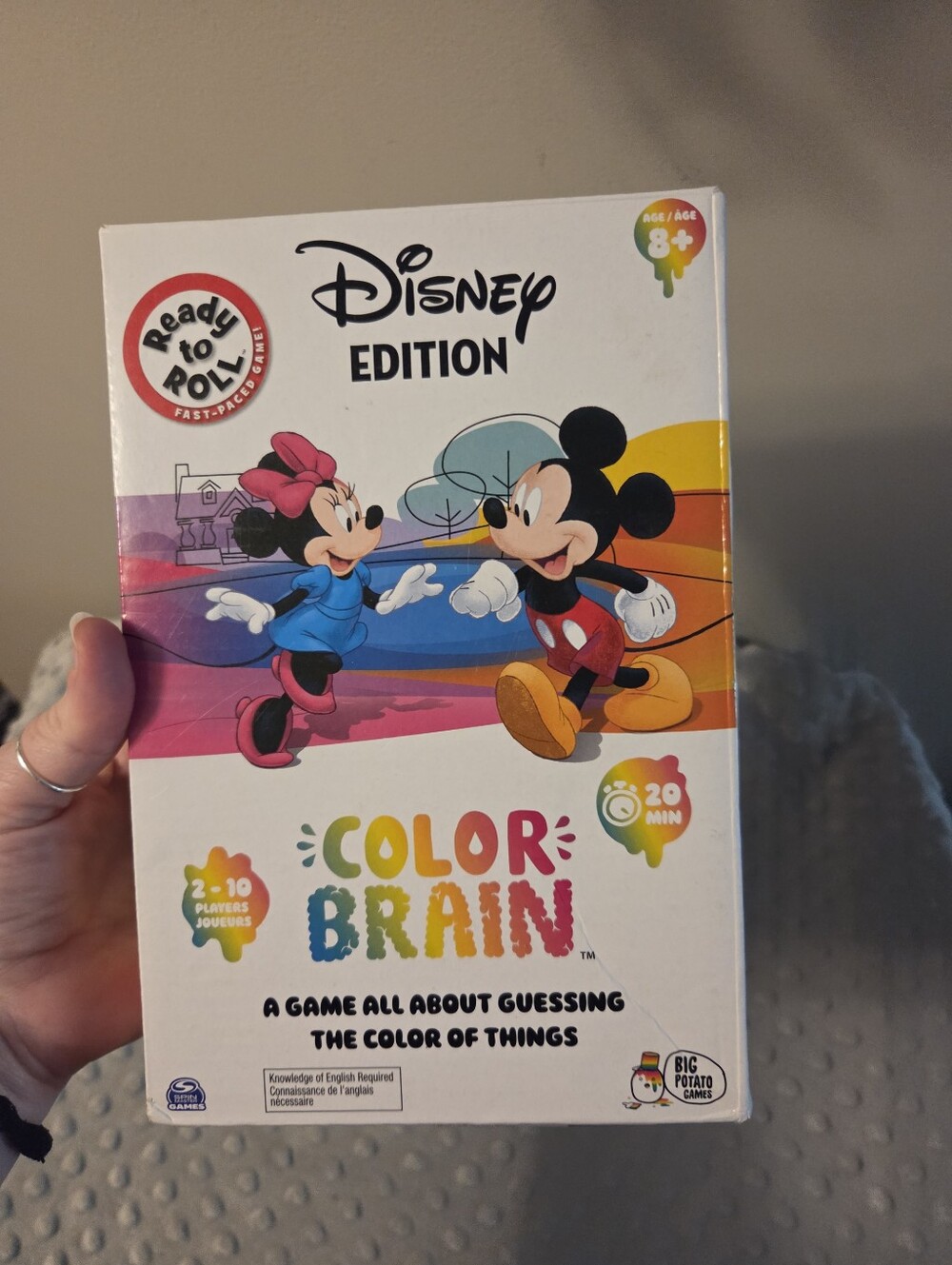Preowned, opened Disney Edition color brain Game missing instructions page